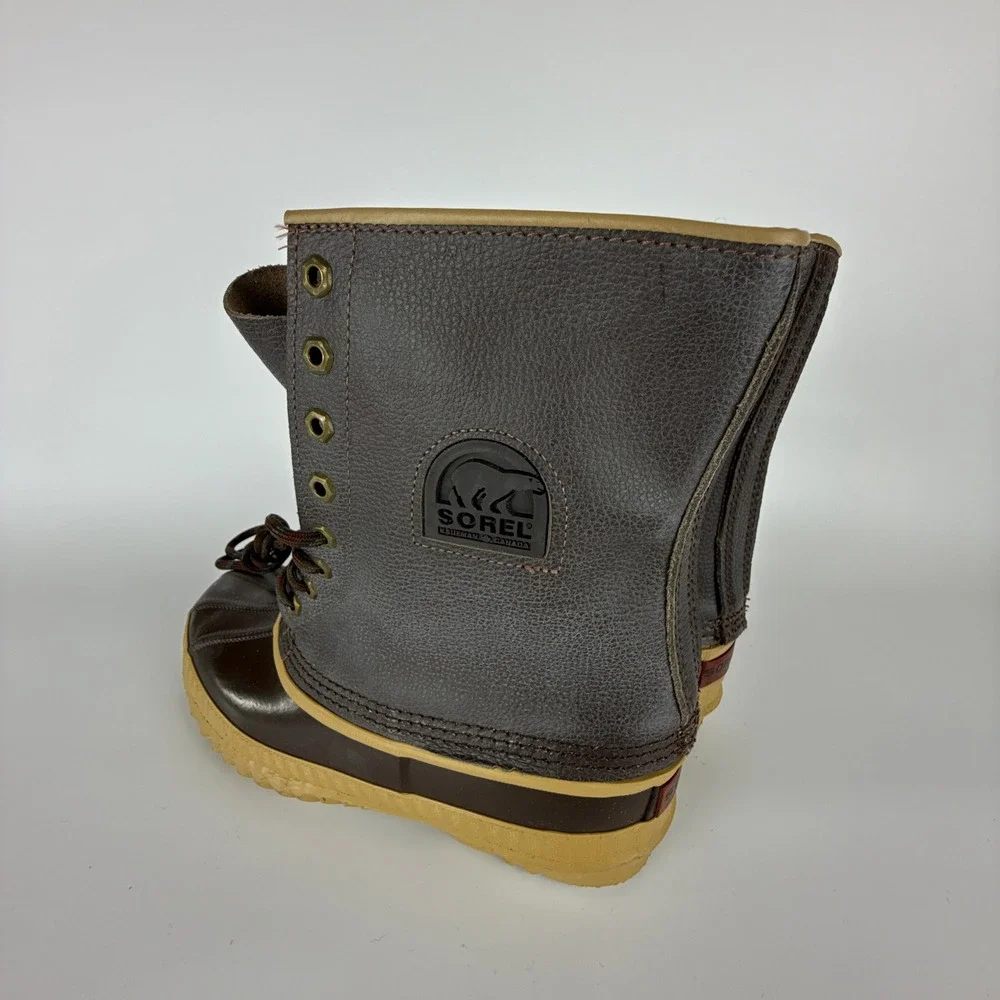 Vintage Sorel Caribou Winter Snow Boots‎ Mens 7 Arctic Pac Chocolate Canada New